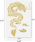 Chinese Dragon Stencils, 2 Pcs Chinese Loong Plastic Stencils Templates for Painting on Wood Canvas Wall 8.3"x11.7"...