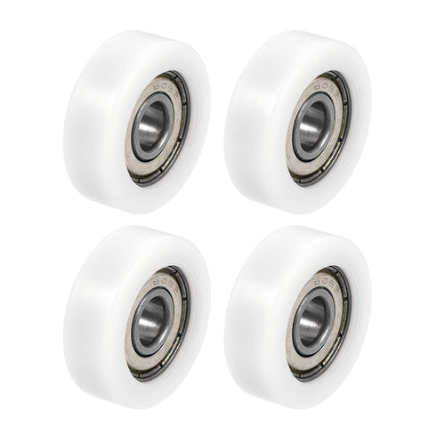 uxcell 608ZZ Ball Bearing Guide Pulley Roller Round Wheel 8x30x10mm Double Metal Shielded (GCr15) Chrome Steel Bearings 4pcs...