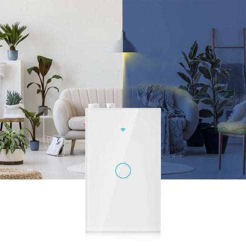 Switch, Remote Switch with Highly Sensitive Touch Keys, Suitable for Google, 1-Way AC(White)...