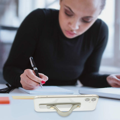 6 Pieces Phone Finger Grip Portable Telescopic Finger Strap Bracket Silicone Mobile Phone Ring Stand Grip Strap for Most Mobile(Orange, Blue, Purp...