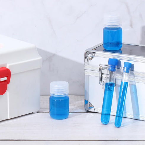 Tatuo 12 Pcs 1oz Pill Bottle Sample Bottles Polypropylene Wide Mouth Reagent Bottle Plastic with Screw Caps Translucent PP Sample Containers with ...