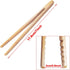 2 Pack 7 Inch Bamboo Kitchen Tongs for Toast Tea Bread Pickle Cooking...