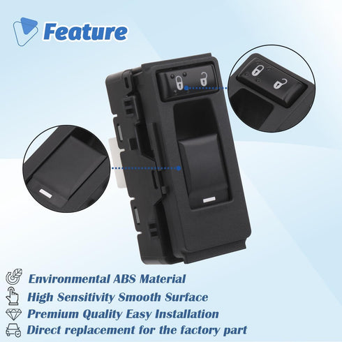 Window Switch Control Passenger Side Compatible with 2006-2017 Chrysler 200/300/Aspen/Cirrus/Sebring, Dodge Avenger/Caliber/Charger/Dakota/Durango...