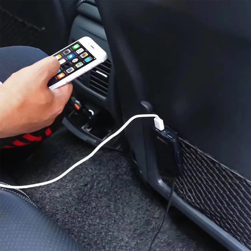 Quick Charge QC 3.0 Car Charger, 4 Multi Ports Front/Back Seat Car Charger Adapter for Andriod iOS Devices with 5.6 Feet Cable, Fit for Most Cars....