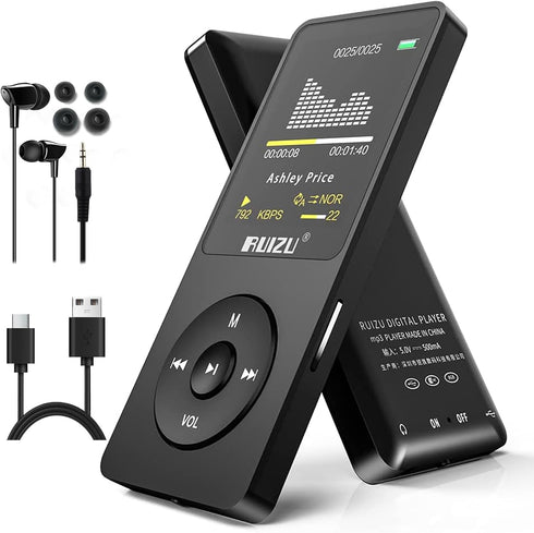 RUIZU 64GB MP3 Player with Bluetooth 5.3, Portable Music Player for Kids Sports Running, FM Radio, Voice Recorder, Equalizer, 80H Digital Audio Vi...