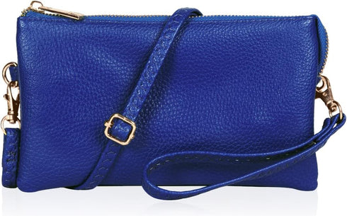 RIAH FASHION Convertible Vegan Leather Wallet Purse Clutch - Small Handbag Phone/Card Slots & Detachable Wristlet/Crossbody...
