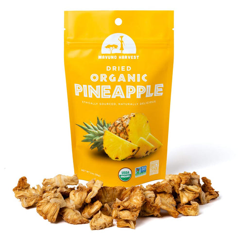 Mavuno Harvest Pineapple Dried Fruit Snacks | Organic Dried Pineapple Chunks| Gluten Free Healthy Snacks for Kids and Adults | No Sugar Added, Veg...