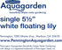 Floating Lily, 5 ½” Diameter, Plastic Plant, Pond/Aquarium Decoration...