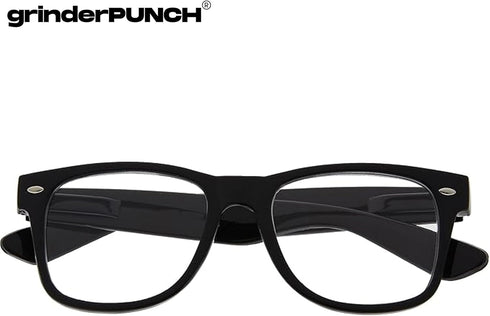 grinderPUNCH Kids Nerd Glasses Clear Lens Geek Costume Black Frame Children's (Age 3-10)...
