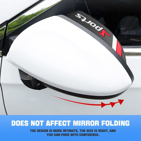 2PCS Rear View Mirror Rain Eyebrows, Waterproof PVC Auto Side Mirror Rainproof Guard, Sports Visor Smoke Cover, Universal Exterior Accessories for...