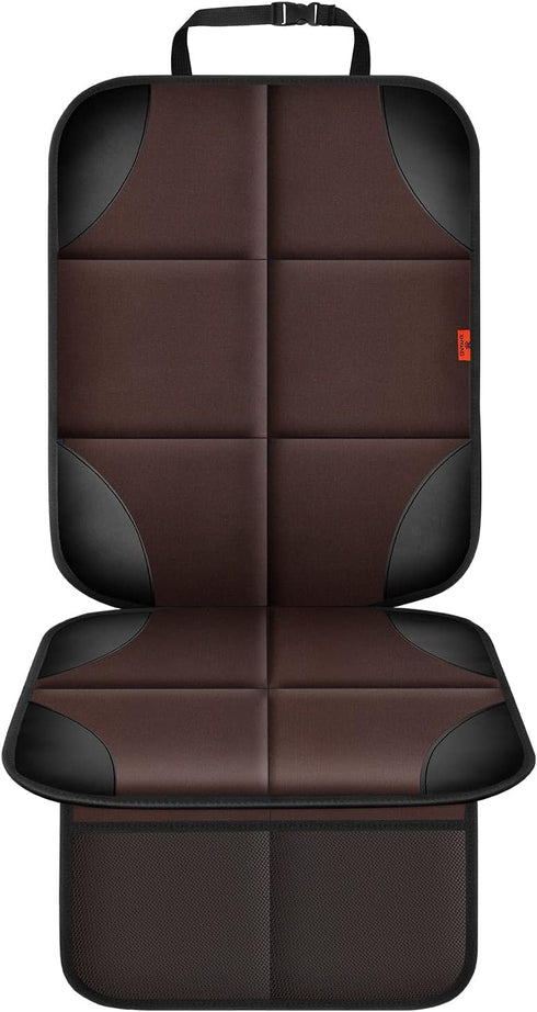 Car Seat Protector 1 Pack Car Seat Cushion Mat Thickest Padding,Waterproof 600D Fabric Car Seat Covers for Non-Slip Backing Mesh Pockets for Baby ...