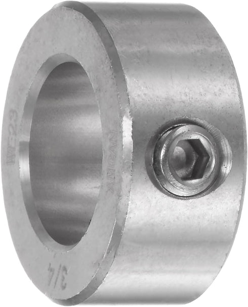 4pcs Shaft Collar 3/4" Bore 304 Stainless Steel Set Screw Shaft Collars, 1-1/4" OD, 9/16" Width, for Wheel Barrow Axle, Gearbox Assemblies, Machin...