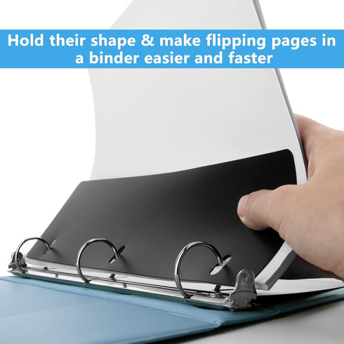 20 PCS Flat Sheet Lifters, Sheet Flatteners, Sheet Lifters Binders, Plastic Sheet Lifters, Protect Binder Page Sheet for 11-Inch x 8-1/2-Inch 3 Ri...