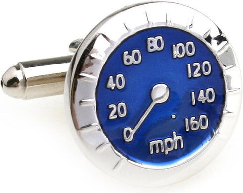 Speedometer Race Car Auto Racing Pair Cufflinks in a Presentation Gift Box & Polishing Cloth...