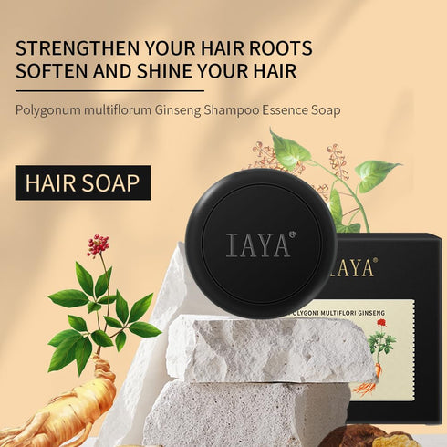 IAYA Clean Hair Set, Ginger Shampoo Soap, Natural Organic Ginger Shampoo Bar Promotes (HESHOUWU), 6.25 Pound (Pack of 1)...