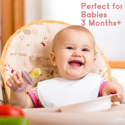Socub Silicone Baby Fruit Food Feeder & Baby Food Freezer Tray Set, milk Popsicle Molds for Baby Teething Relief, Baby Food Pacifier Feeder for In...