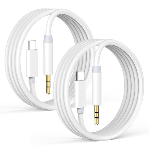 USB C to 3.5mm Aux Audio Cable (2-Pack), Apple MFi Certified Hi-Fi Sound Stereo Jack Cord Audio Aux Input Adapter for iPhone15/15 Plus /15 Pro Max...