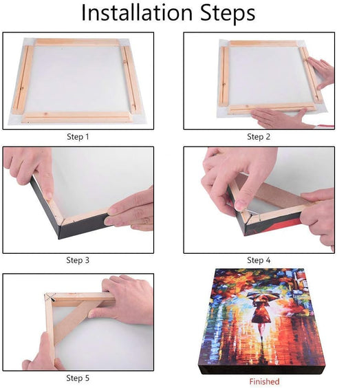 Canvas Stretcher Bars 16x20 Inch, Wood Canvas Frame Kit, Easy to Assemble Canvas Stretching System, Gallery Wrap Oil Frame Kits Canvas Wood Stretc...