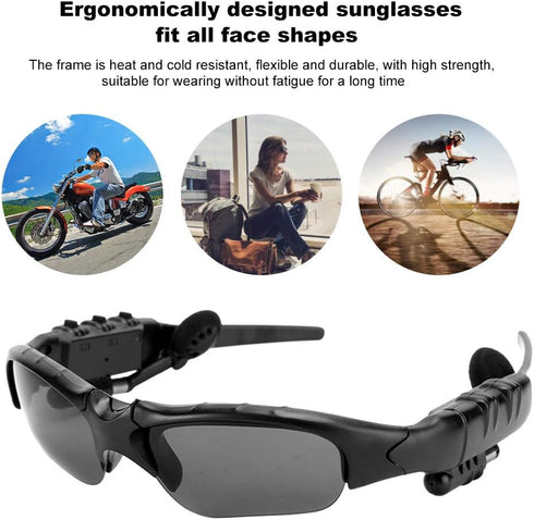 Yoidesu Wireless Bluetooth Sunglasses, Polarized Lenses Music Sunglasses for Men and Women, Glasses Open Ear Music Eyewear Sports Sunglasses for O...