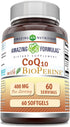 Amazing Formulas CoQ10 with Bioperine Supplement | 400 Mg Per Serving | 60 Softgels | Non-GMO | Gluten Free | Made in USA...