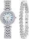 Weicam Elegant Women Crystal Bangle Analog Quartz Wristwatch...