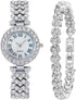Weicam Elegant Women Crystal Bangle Analog Quartz Wristwatch...