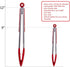 Kitchen Tongs Set of 2 – 9 inch & 12 inch – Stainless Steel Food Tongs with Silicone Tips – Premium Locking Non-stick Tongs for Cooking, BBQ, Gril...