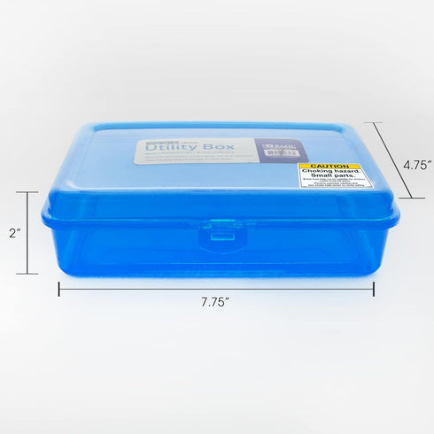 BAZIC Plastic Pencil Case Utility Storage Box, COLOR VARY, Organizer for Pens Pencils, 1-Unit...