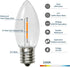 25 Pack C9 LED Replacement Light Bulb, C9 LED Bulbs for Christmas Outdoor String Lights, E17 Intermediate Base, Commercial Grade Holiday Bulbs 220...