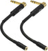 CESS-238 Right Angle 1/4 Inch TRS to 3.5mm Right Angle Adapter,6.35mm Male to 3.5mm Female Stereo Headphone Audio Adapter...