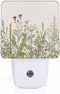 LED Night Light Lamp with Smart Sensor Dusk to Dawn Sensor,Colorful Herbs Wildflowers Night Light Daylight White,0.5W Plug-into Wall for Adults,Be...