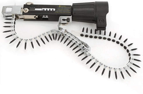 Screw Drill Chain Adapter for Power Drill Gun Chuck Range Automatic Screw Spike Chain Nail Gun Adapter Automatic Chain Nail Gun Kit for Electric D...