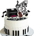 Music Cake Toppers Piano Violin Cake Decorations Set with Piano Violin Musical score Note for Music Piano Violin Themed Birthday Party (Piano Viol...