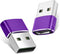 Basesailor USB to USB C Adapter 2 Pack,Type C Female to A Male Power Adapter for iPhone 15 14 13 12 Mini Pro Max,Airpods,iPad Air 4 5,Samsung Gala...