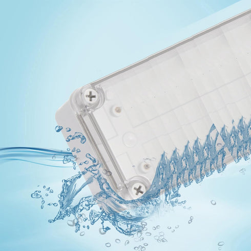 250x80x85mm Clear wateproof Junction Box,Universal Waterproof DIY Electrical Enclosure ABS Plastic Project Box with Clear Grey Cover 9.8 x 3.1 x 3...