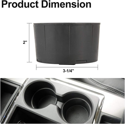 KIWI MASTER Cup Holder Insert Compatible for 2009-2016 Dodge Ram 1500 2500 3500 Heavy Duty Replacement Floor Mounted Center Console with Bucket Se...