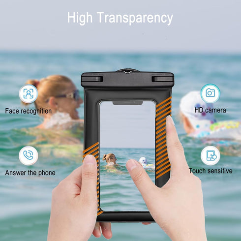 Waterproof Phone Pouch 2pcs(S+L)Waterproof Phone Lanyard Case,IPX8 Floating Waterproof Phone Case Dry Bag for iPhone 15 14 Pro 13 13 Pro Max 12 11...
