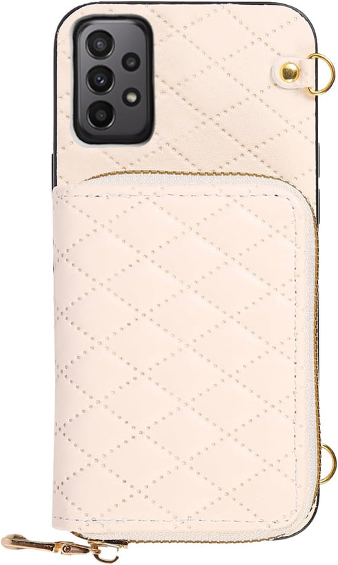 Furiet Detachable Crossbody Strap Wallet Case for Samsung Galaxy A23 5G/4G with Zipper Purse, Multi Card Slots and PU Leather Stand Shockproof Cel...