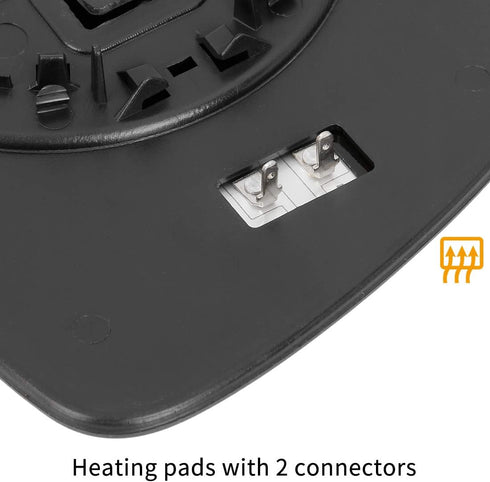 X AUTOHAUX Car Passenger Right Side Rearview Mirror Glass Heated with Backing Plate for Jeep Grand Cherokee 2005-2010 Replace 5142874AA...