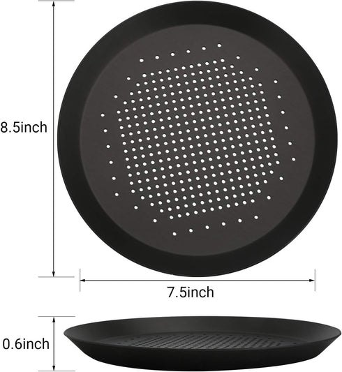 Beasea Pizza Pan 8.5 Inch, Perforated Pizza Pan with Holes, Aluminum Alloy Round Vented Pizza Pans Heavy Duty Pizza Crisper Pan Pizza Baking Tray ...
