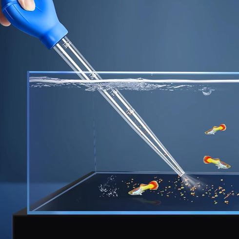 Manual Fish Tank Cleaner Water Changer Aquarium Dropper, 30ml Fish Tank Cleaning Waste Remover, Aquarium Clean Pipette Dropper, Mini Aquarium Grav...