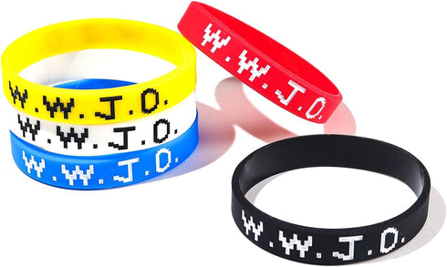 WWJD Silicone Bracelet What Would Jesus Do Rubber Bracelet Wristbands Bracelet for Women Men Jewelry Colorful Gifts Protection Pray Bracelet Inspi...