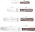 Offset Cake Icing Spatula Set of 4- Professional Stainless Steel Cake Decorating Frosting Spatulas, 4"-6"-8"-10" Flexible Resistant Blade, Wooden ...