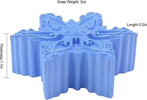 Christmas Snowflake Silicone Mold for Handmade Soap, Crafts, Candle, Chocolate, Muffins, Ice...