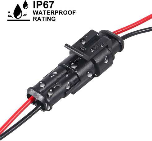 10 Pack 2 Pin Wire Connector 16 AWG Waterproof Automotive Electrical Connectors Deutsch Connector Male and Female Wire Connectors for Car Truck Bo...