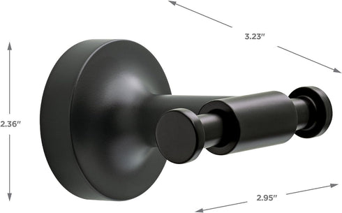 Franklin Brass VOI35-MB Voisin Double Towel Hook Bath Hardware Accessory in Matte Black...