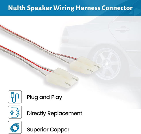 Speaker Wiring Harness Connector Adapter Compatible with GM GMC Sierra Yukon S10 Chevrolet Suburban Impala Corvette 1973-1994 Install Aftermarket ...