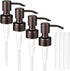 4PC Soap Dispenser Lids - 304 Stainless Steel Replacement Pump with Waterproof Label Stickers 8 Pack Tubes Fit 28/400 Thread Neck Bottles?for Dish...