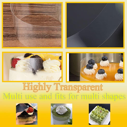 Acetate Cake Collar 8 x 394inch Transparent Cake Rolls, Clear Acetate Sheets Mousse Chocolate Collar Acetate Roll for Baking Surrounding Edge Deco...