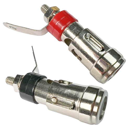 CESS Amplifier Terminal Connector Binding Post Push Quick Type -Binding Post Spring Loaded Press Subwoofer Basket Terminal (4 Pack)...